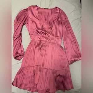 A.L.C. Vibrant Pink Long Sleeve Dress